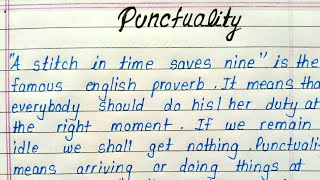 Essay writing on punctuality in english [upl. by Baseler]