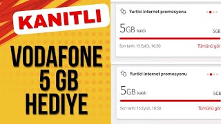 İşte Yeni Fırsat Vodafone 5 GB İnternet Hediye 2025 [upl. by Derina]