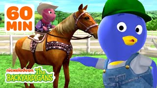 Uniqua Races a Horse amp Farmer Pablo Grows Corn w Tasha amp Tyrone  1 Hour  The Backyardigans [upl. by Vadim]