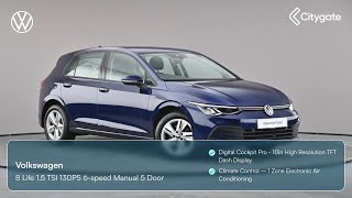 Volkswagen Golf  8 Life 15 TSI 130PS 6speed Manual 5 Door  Citygate Volkswagen Ruislip [upl. by Anyahs]