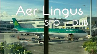 Aer Lingus Review  San Francisco to Dublin Ireland  International Transatlantic Flight A330 [upl. by Llebasi198]