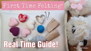 Is This Your VERY FIRST TIME FELTING  Are You NERVOUS To Start NEEDLE FELTING  Real Time Lesson [upl. by Soren]