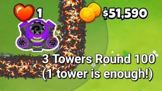 BTD6 Advance Challenge 3 Towers Round 100 [upl. by Janetta990]