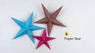 Paper Star  Christmas Decoration  Paper Craft  The Crafty Tube [upl. by Macpherson]