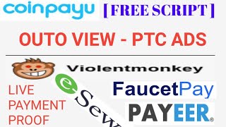 coinpayu violentmonkey script outo view PTC ADS  LIVE payment proof Nepali [upl. by Anahpos504]