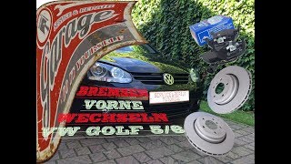 VW Bremsen vorne wechseln VW Golf 5  Golf 6 TUTORIAL [upl. by Georgianna396]