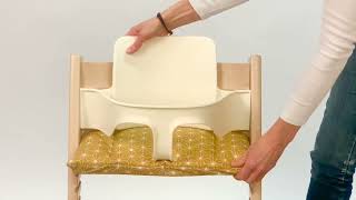 How to install the Tripp Trapp cushion Baby Set and Tray Table Tripp Trapp Sitzkissen Anleitung [upl. by Peer375]