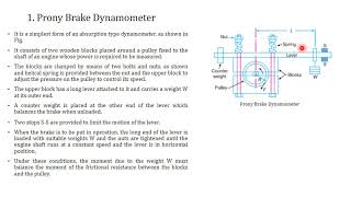 Lecture1 Dynamometers and Breaking Power Prony Brake Dynamometer [upl. by Tunnell]