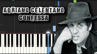 Adriano Celentano  Confessa  Piano Tutorial Synthesia Download MIDI [upl. by Enylecoj688]