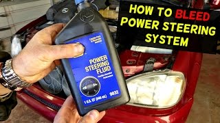 HOW TO BLEED POWER STEERING SYSTEM DEMONSTRATED ON MERCEDES [upl. by Pyszka784]