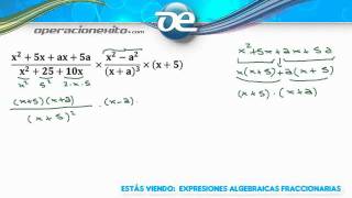 Expresiones algebraicas fraccionarias  Operacionexitocom [upl. by Elazaro10]