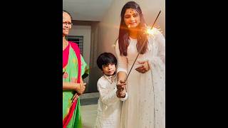 Maa Inti Devatha Serial Maha Sireesha Diwali Celebration with her Family Latest Beautiful Photos [upl. by Cathi]