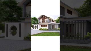 Kerala style home design 3D🏡 kerala keralahomes budgethouse autocad revit sketchup lumion [upl. by Sigfried]