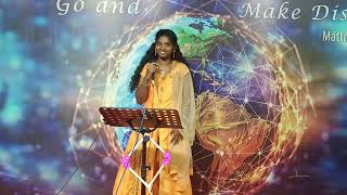 Giftson Durai Asaigal cover by Maha Lakshmi JDC Talent Day Program [upl. by Aitram]