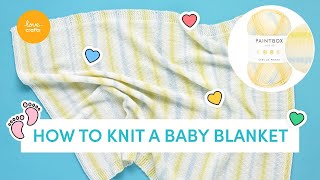 How to Knit a Baby Blanket for Beginners [upl. by Suinuj]