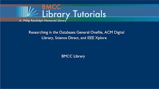 Researching in the Databases General Onefile ACM Digital Library Science Direct and IEEE Xplore [upl. by Kristoforo]