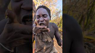 These bushmen dont Joke with food See is So hot but dont care😋😲😁hadzabetribe food [upl. by Uehttam]