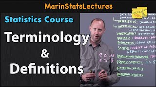 Statistics Terminology and Definitions Statistics Tutorial  MarinStatsLectures [upl. by Chelsey839]