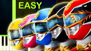 POWER RANGERS MEGAFORCE THEME  EASY Piano Tutorial [upl. by Dimah]