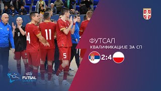 Kvalifikacije za SP u futsalu  Srbija  Poljska 24 Zrenjanin 15 12 2023 [upl. by Ainigriv]