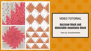 Video tutorial Buzzsaw quilt block and Delectable mountains quilt block [upl. by Daven231]