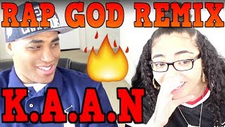 KAAN Eminem  Rap God Remix Reaction [upl. by Naeerb221]