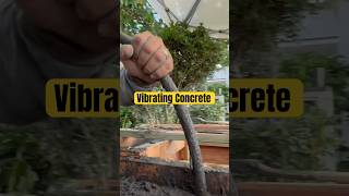 Vibrating concrete during placement into formwork to minimize honeycombing concrete vibration diy [upl. by Llesig]