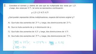 Resolución PAES Competencia Matemática M1 2022  Porcentaje [upl. by Magbie]