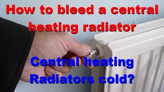 Bleed a central heating radiator that is not getting hot [upl. by Uoliram]