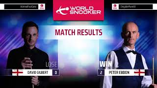 Peter Ebdon vs David Gilbert Snooker [upl. by Anitan973]