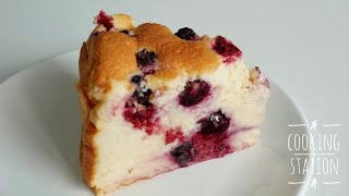 Mixed Berry YOGURT CAKE  That Melts in Your Mouth Simple and Delicious recipe [upl. by Sirroned]