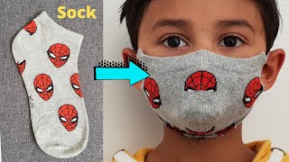 Make Face Mask from Socks NO Sew [upl. by Annissa962]