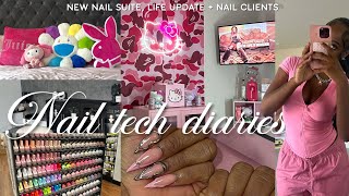 nail tech diaries 002 new nail suite life update teaching classes etc 🎀🫧 [upl. by Acsehcnarf420]