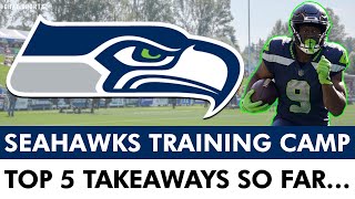 Seahawks Training Camp News Latest On Kenneth Walker Zach Charbonnet JSN  Connor Williams Visit [upl. by Helfant]