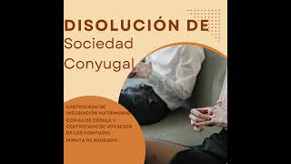 Disolución sociedad conyugal [upl. by Sulienroc]