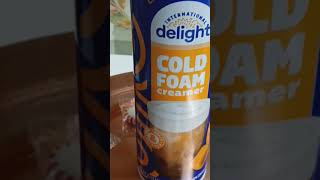 International Delight Cold Foam CreamerNew For Coffee Loversditl vlog contentcreator 2024 [upl. by Nrubua808]