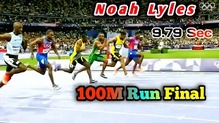 100M Run Final 979sec Noah Lyles Set New World Record 2024 Paris Olympics [upl. by Ruon]