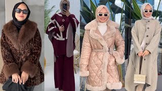 موضة شتاء 2025 للمحجباتأشيك موديلات تركية للمحجباتhijab turkish stylesMontaeu pour femmes [upl. by Pet]