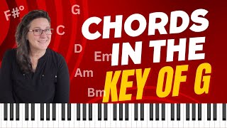 Key of G How to Form and Play Chords on Piano for beginners Piano Tutorial [upl. by Anoerb]