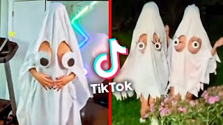 El Disfraz de Fantasma que Volteo de Cabeza todo TIKTOK Tiktok Virales 10 [upl. by Sonitnatsnok]