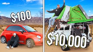 100 vs 10000 Car Camping Budget Challenge [upl. by Arndt]