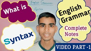 Syntax Correction of Sentence  Syntax Rules With Notes  English Grammar [upl. by Ree]