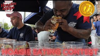 HOAGIE EATING CONTEST  Hoagies amp Hops  2024 [upl. by Nydnarb]