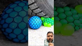 Crushing of jelly and soft things by car tyre satisfying shorts crunchy softball [upl. by Ear498]