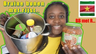 Hoe maak je Surinaamse Bruine bonensoep I How to Rice and beans recipe [upl. by Ojimmas464]