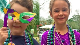 MARDI GRAS PARADE FOR KIDS in Lafayette LA [upl. by Onofredo]