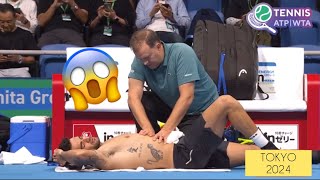 🤕BERRETTINI vs FILS HIGHLIGHTS TOKYO 2024SHOCK INJURY [upl. by Intruoc]