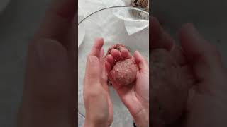 Polpette con Uova di quaglia food yummy foodie ricette recipe meat videoricetta polpette [upl. by Benn]