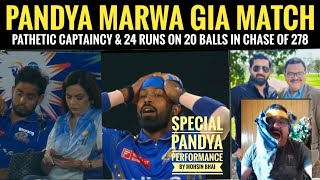 Pandya main culprit as MI lost by 31 runs in chase of 278  Pathetic captaincy amp 20ball 24 [upl. by Llehcnom]