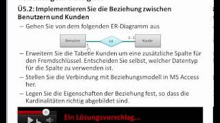 DB05UE03 Datenbanken mit MS Access LE05 Relationales Modell 2 Teil03 Benutzer und Kunde [upl. by Ititrefen]